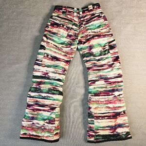 Boulder Gear Snow Pants Youth Med Pink Black Green Insulated Ski Extend Cuffs
